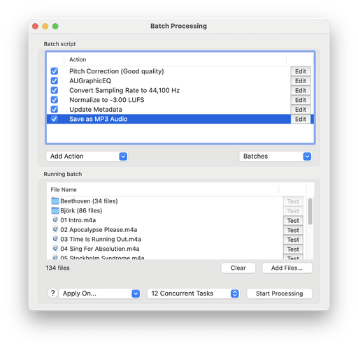 Batch processing